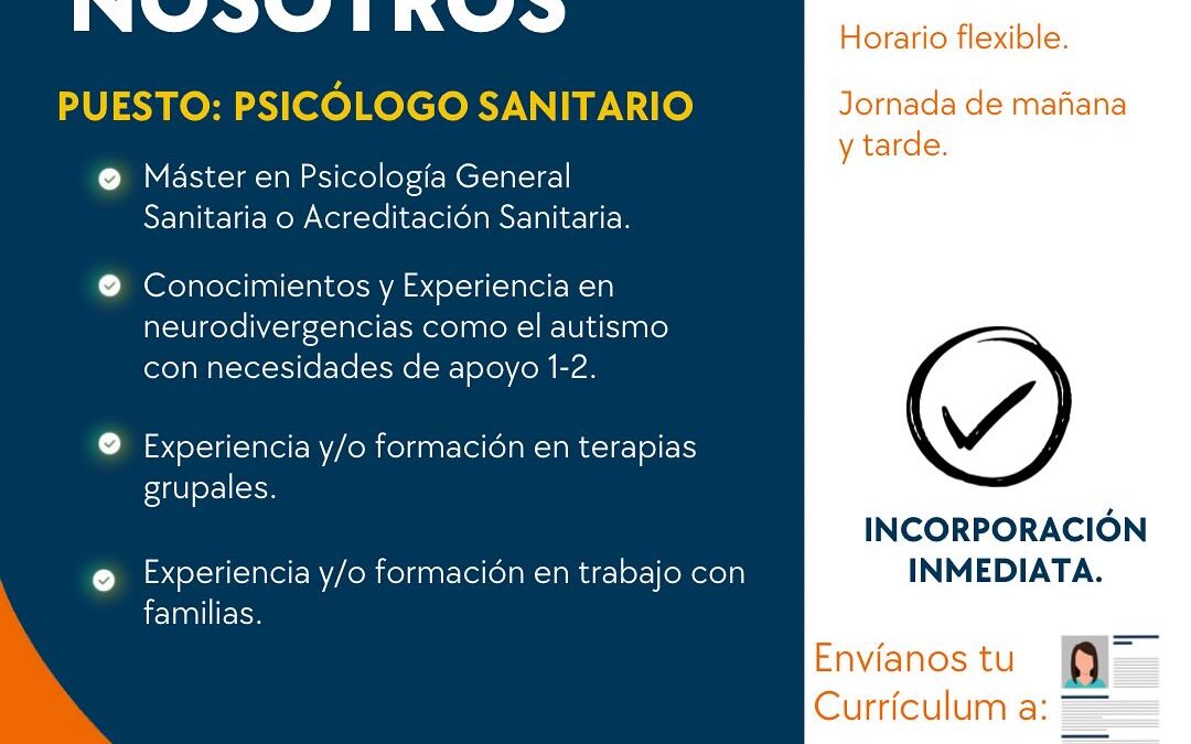 OFERTA DE EMPLEO. Psicólogo