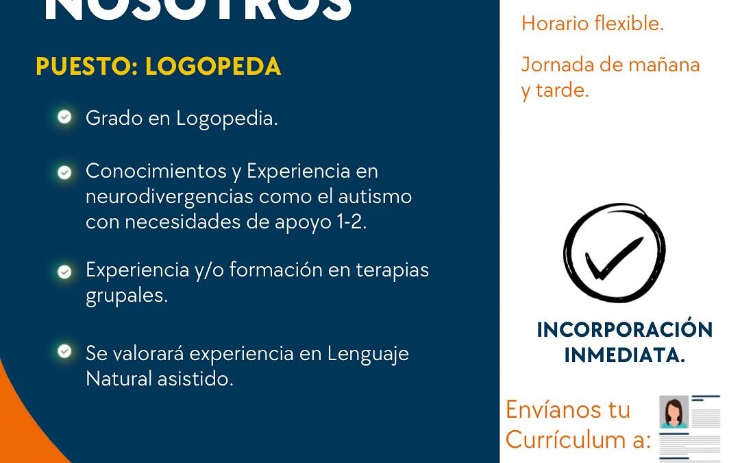 OFERTA DE EMPLEO. Logopeda